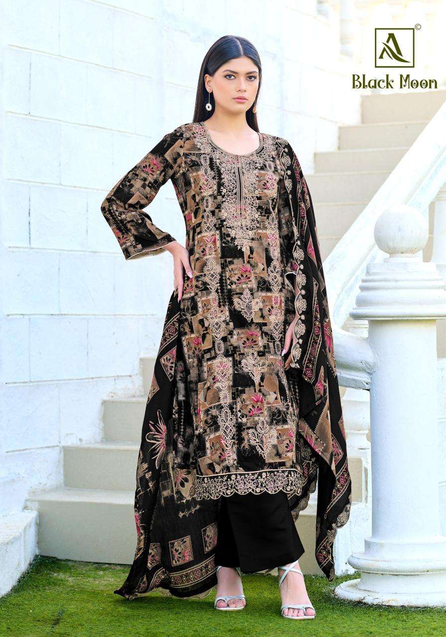 Alok suit black moon Dress material suppliers in Bangalore