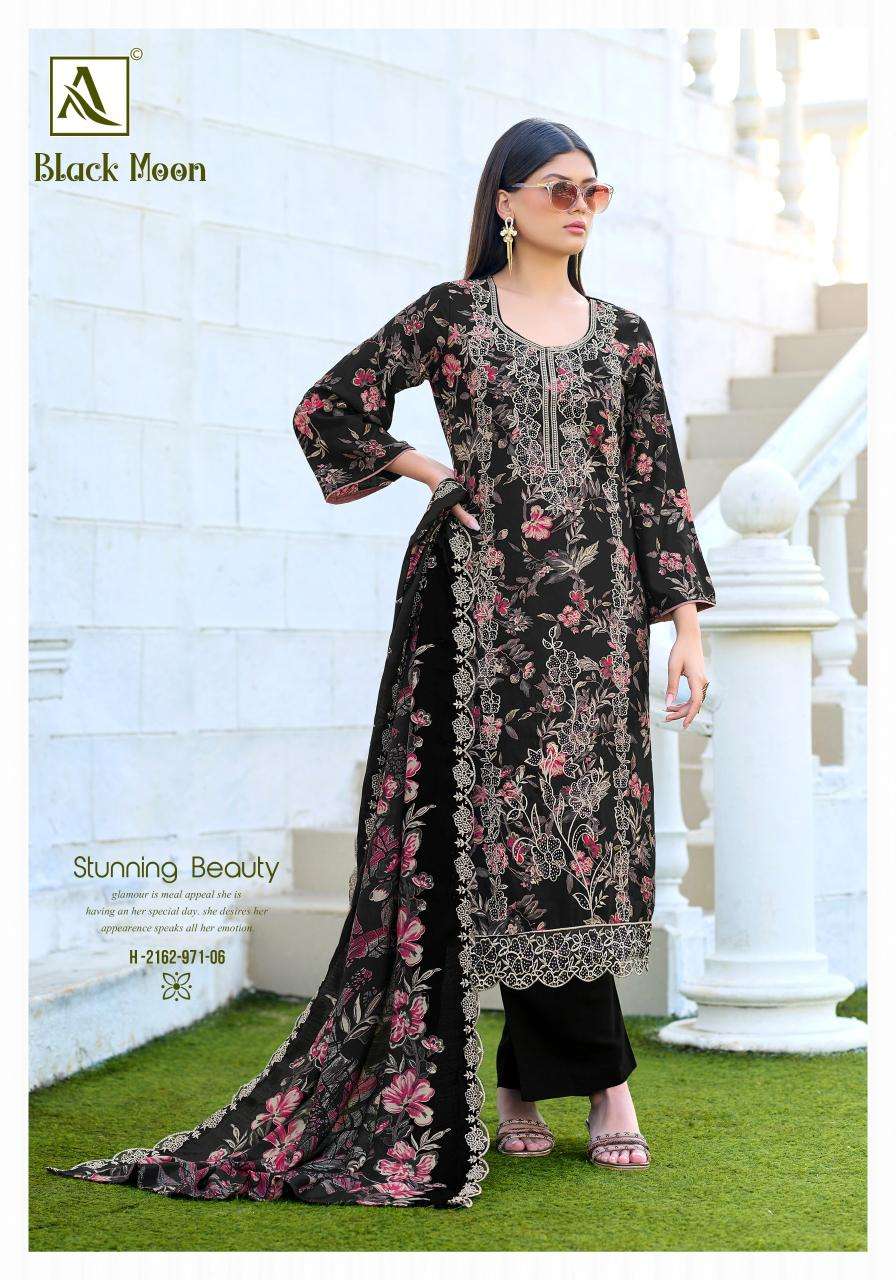 Alok suit black moon Dress material suppliers in Bangalore