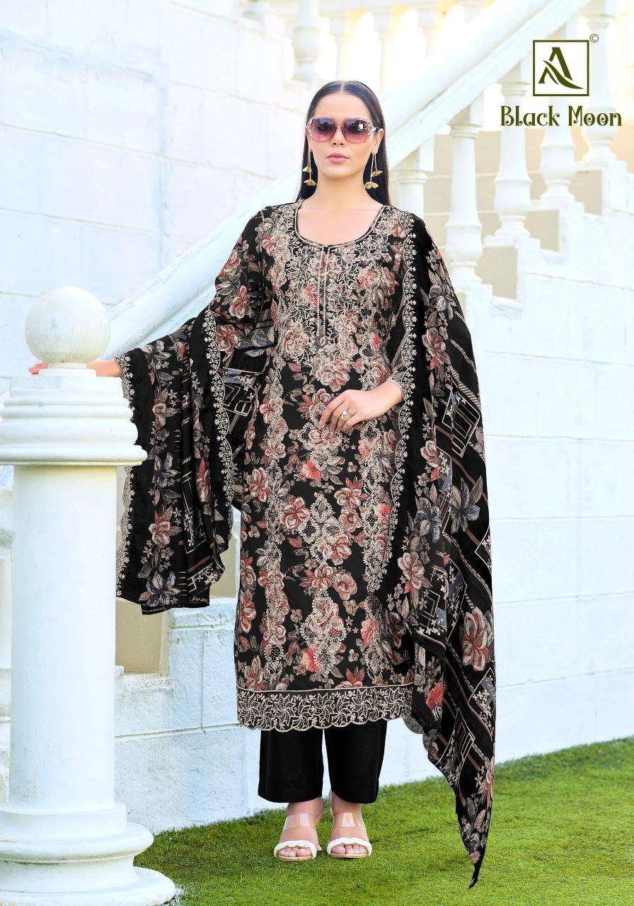 Alok suit black moon Dress material suppliers in Bangalore