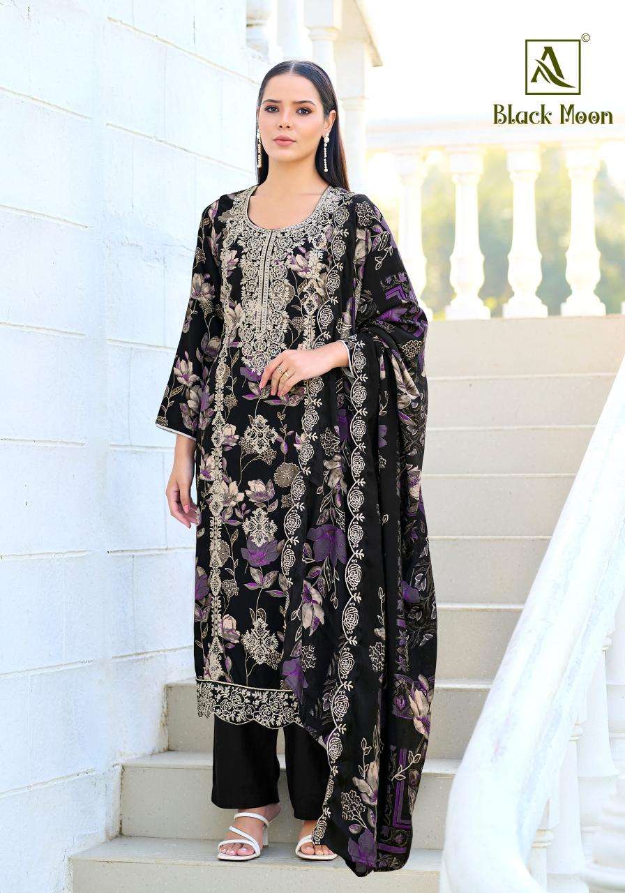 Alok suit black moon Dress material suppliers in Bangalore