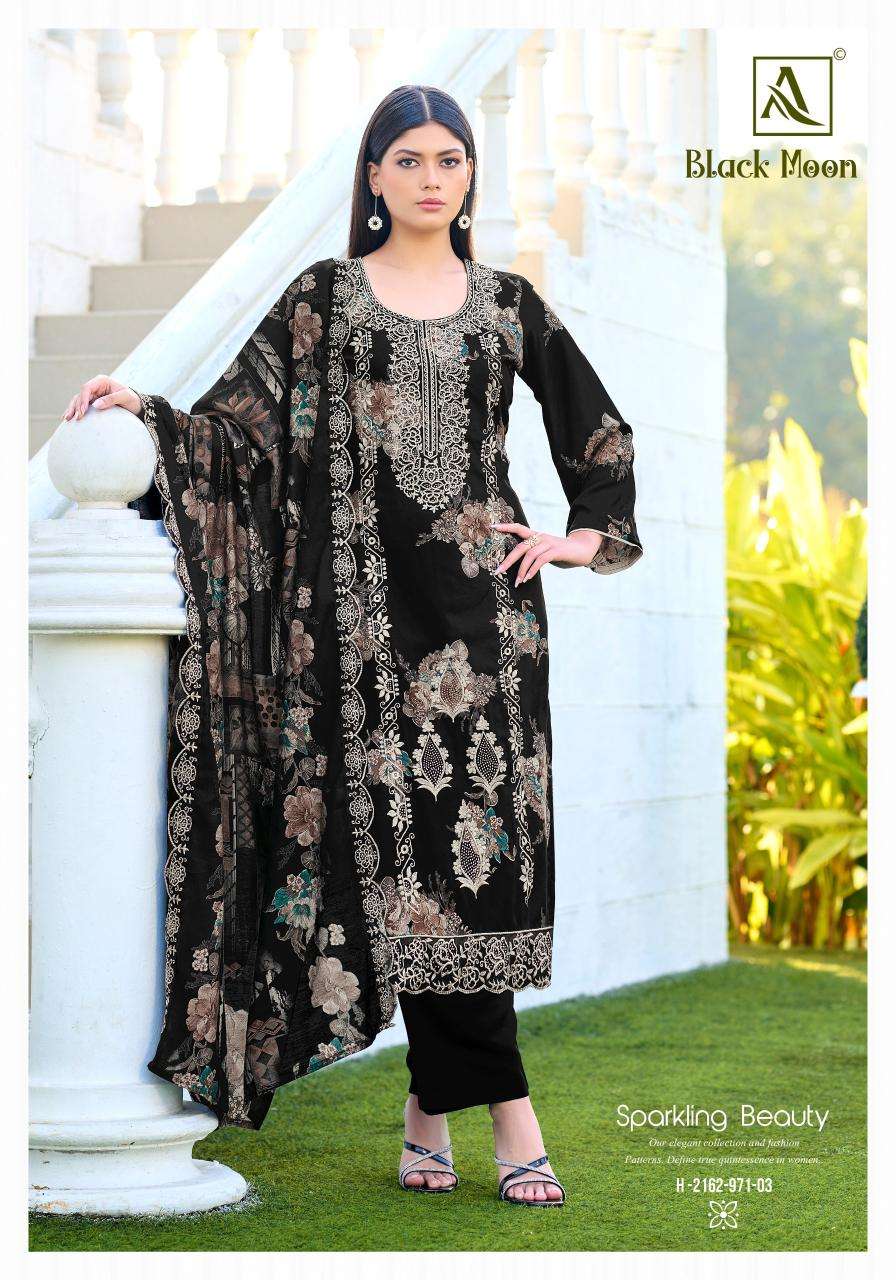 Alok suit black moon Dress material suppliers in Bangalore
