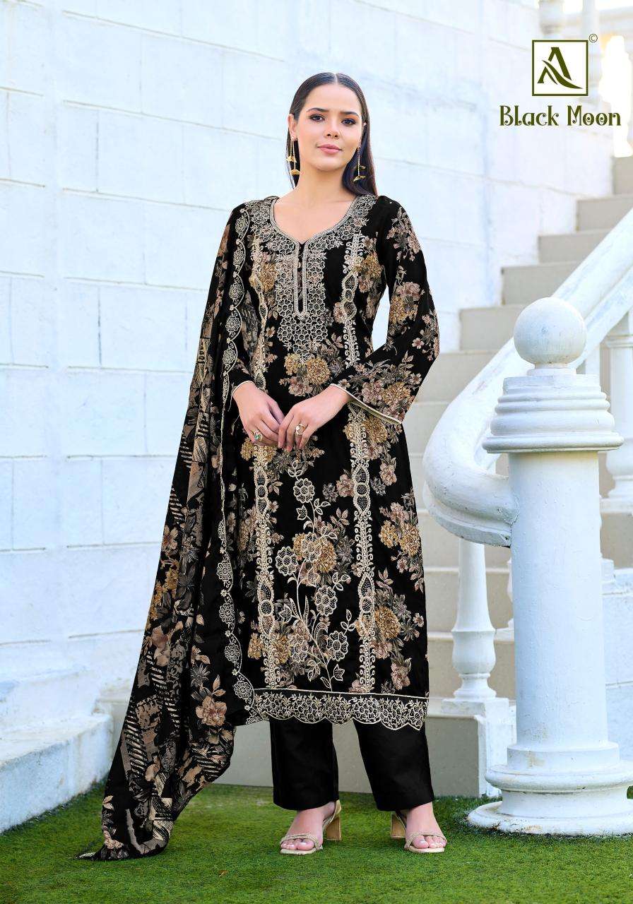 Alok suit black moon Dress material suppliers in Bangalore