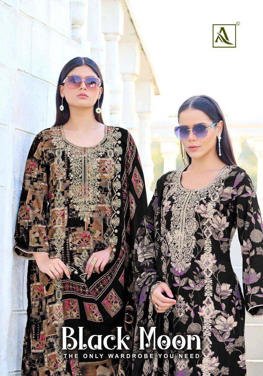 Alok suit black moon Dress material suppliers in Bangalore