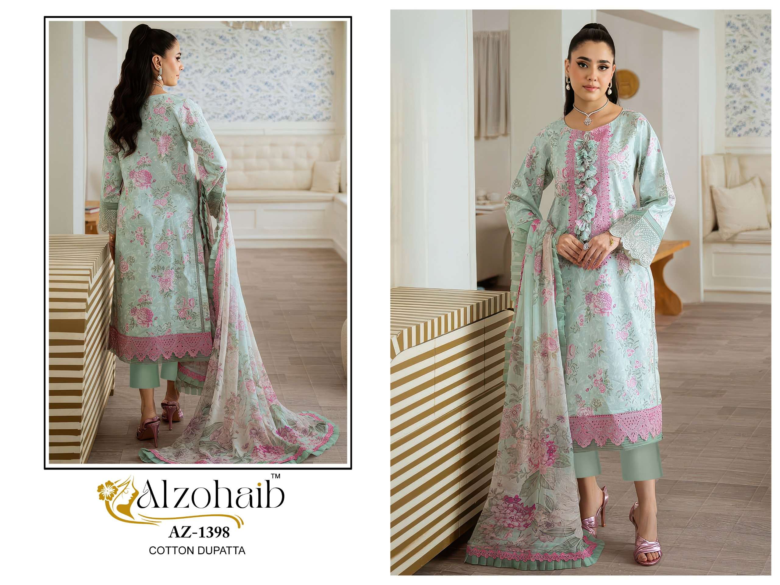 Alzohaib Riwayat Vol 2 Chiffon Dupatta Salwar Kameez wholesalers in Gujarat