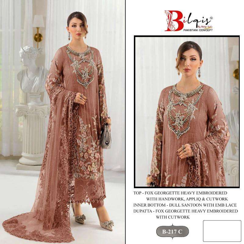 Bilqis B-217 A TO D  Wholesale unstitched salwar kameez in Kolkata