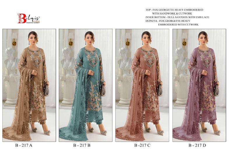Bilqis B-217 A TO D  Wholesale unstitched salwar kameez in Kolkata