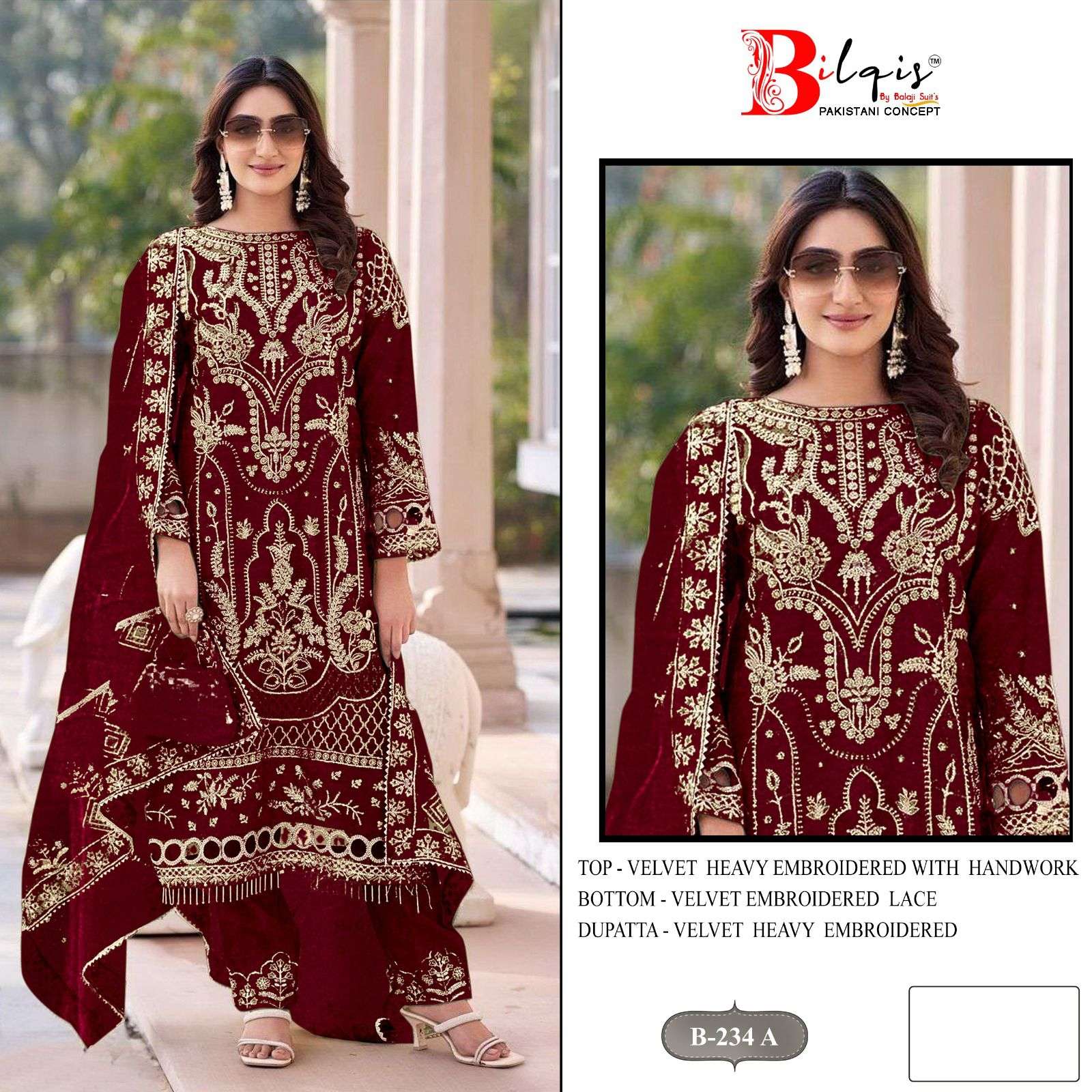 Bilqis B 234 A To D Salwar Kameez suppliers in kolkata