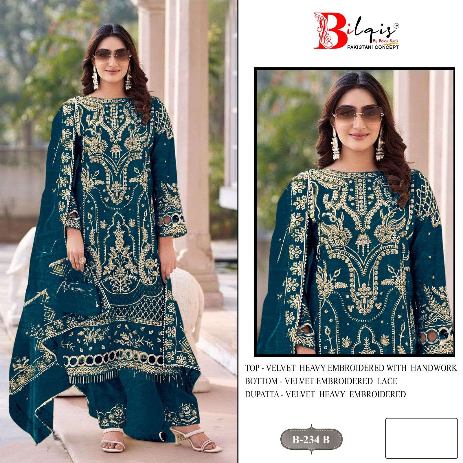 Bilqis B 234 A To D Salwar Kameez suppliers in kolkata