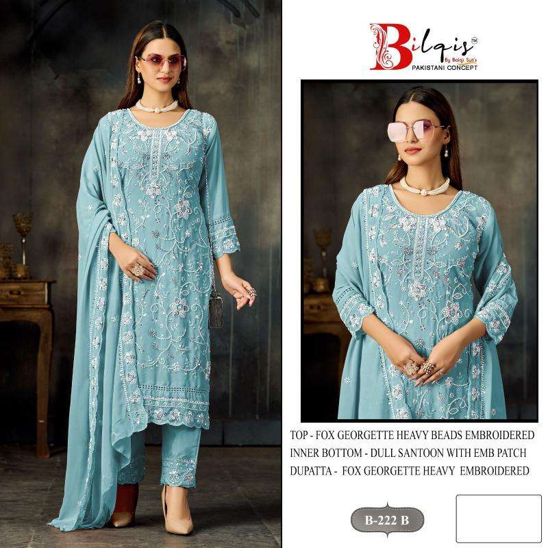 BilqisTM d.no B-222 A TO D Sawlar Kameez wholesale for boutiques
