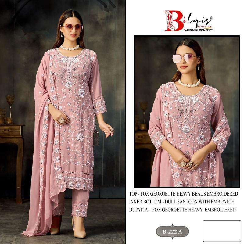BilqisTM d.no B-222 A TO D Sawlar Kameez wholesale for boutiques