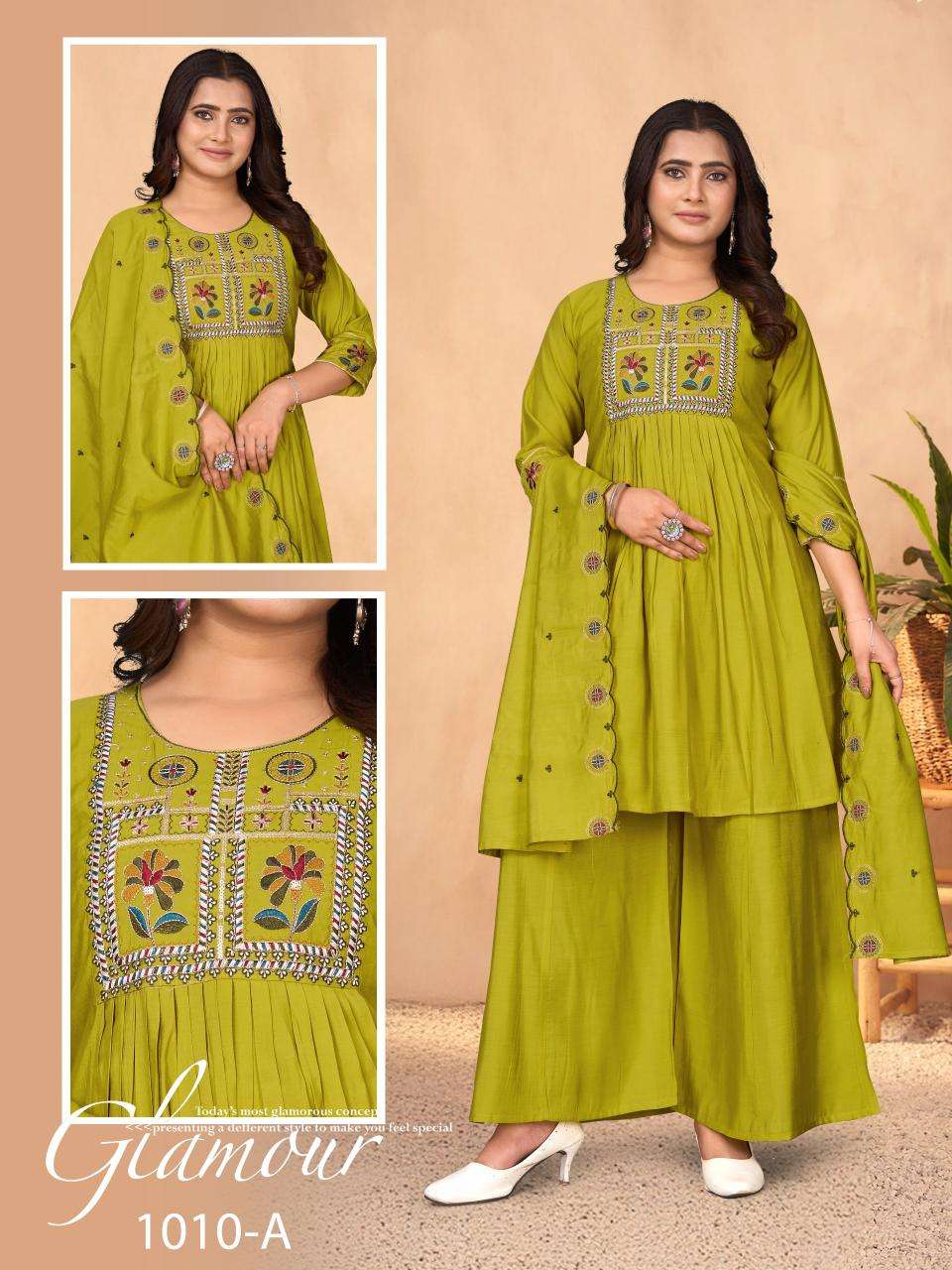 Bitto embroidery work Kurti manufacturer in Surat