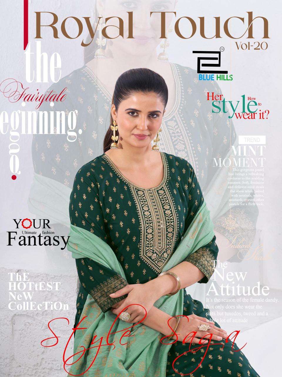 Blue hills royal touch vol 20 Kurti exporters in India