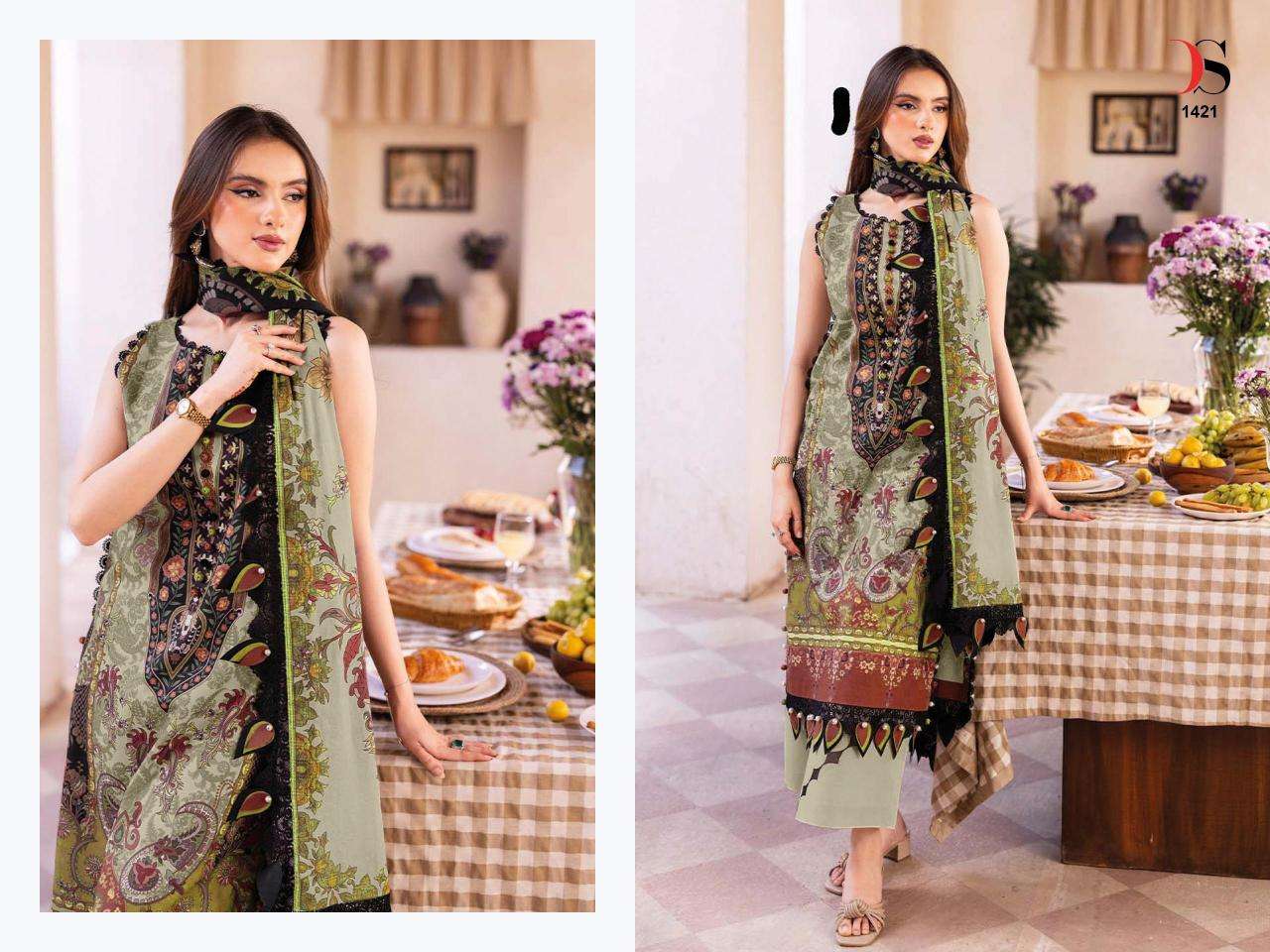 Deepsy jade bliss lawn 25-3 Sawlar Kameez bulk purchase in India