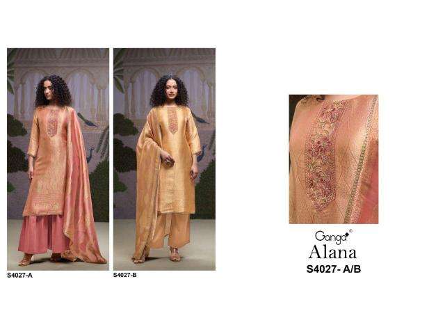 Ganga alana 4027 Wholesale dress materials in Kolkata