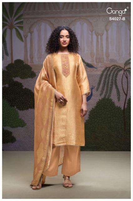 Ganga alana 4027 Wholesale dress materials in Kolkata