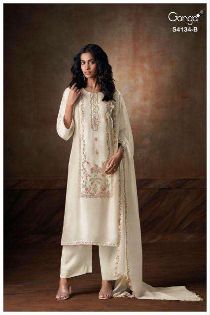 Ganga bhrisha 4134 Surat textile market dress material