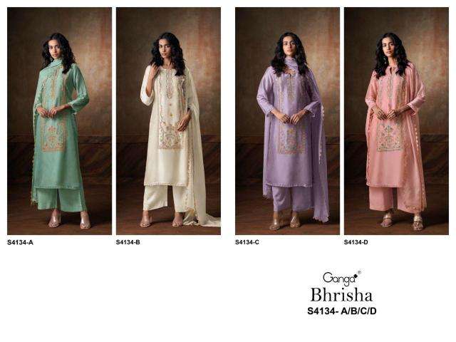 Ganga bhrisha 4134 Surat textile market dress material