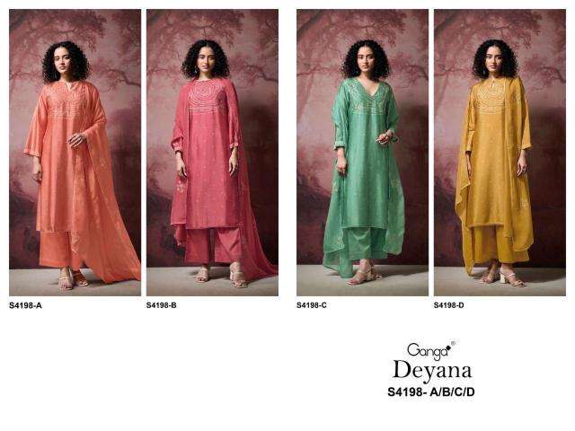 Ganga deyana 4198 Wholesale dress materials in Hydrabad