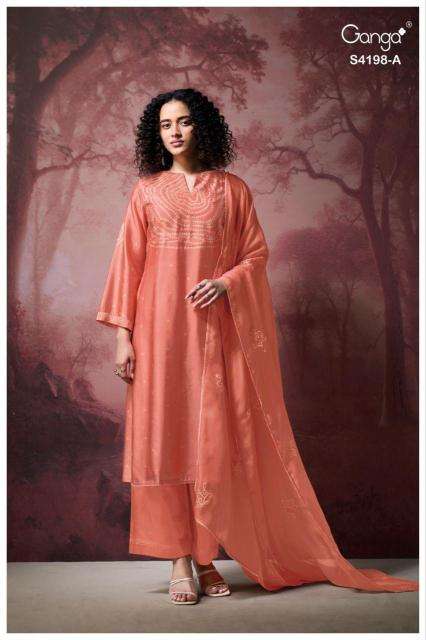 Ganga deyana 4198 Wholesale dress materials in Hydrabad