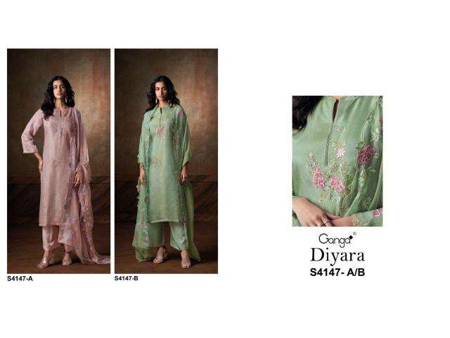 Ganga diyara 4147 Dress material suppliers in India