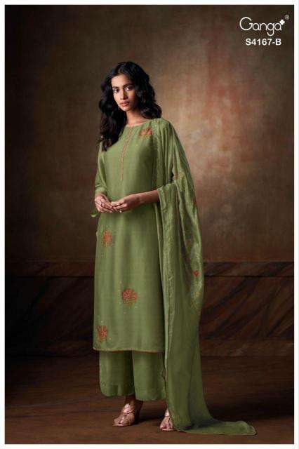 Ganga eshra 4166 Designer dress materials in ahmedabad