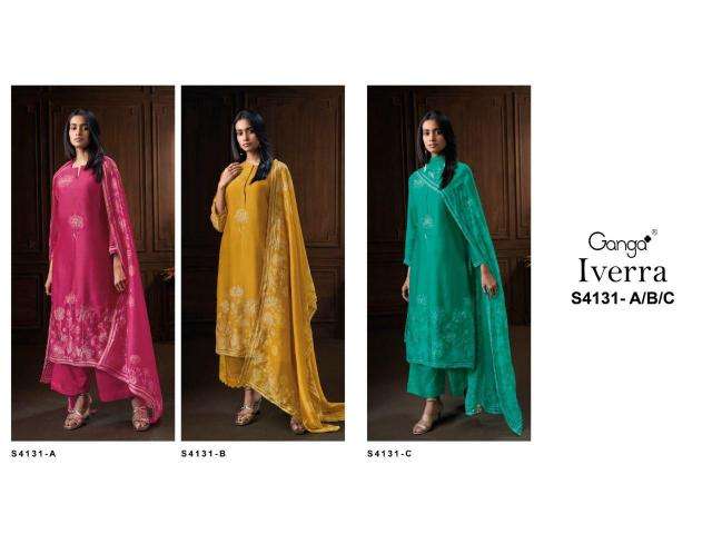 Ganga iverra 4131 Wholesale dress material manufacturers in Kolkata 