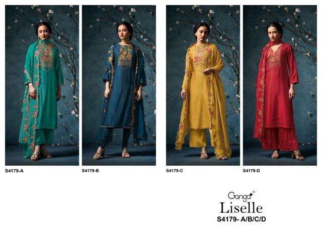 Ganga liselle 4179 Dress material wholesale price in Kolkata