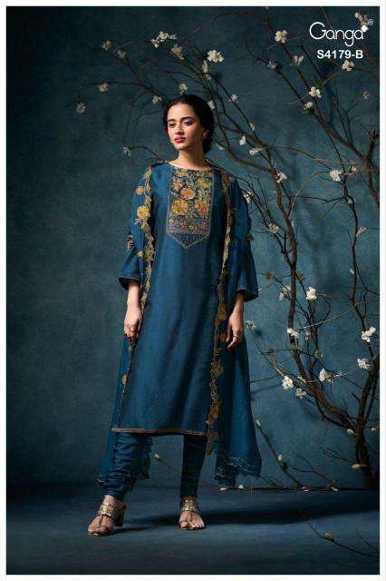 Ganga liselle 4179 Dress material wholesale price in Kolkata
