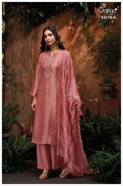 Ganga qyra 4119 dress materials markets in India