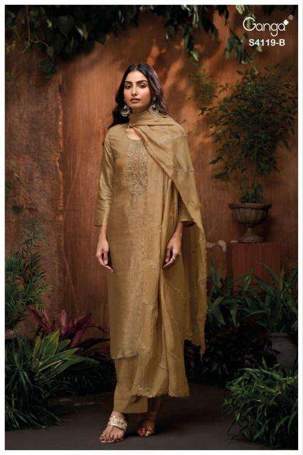 Ganga qyra 4119 dress materials markets in India