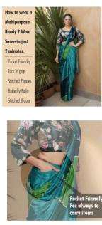 Hypnotex 1 minute ready to wear Wholesale Saree Market in Mumbai