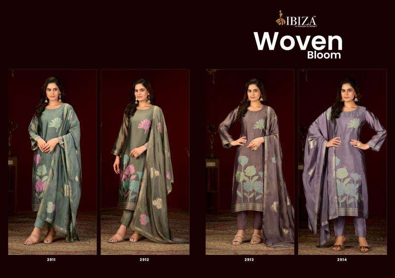 Ibiza woven bloom Designer dress material kolkata