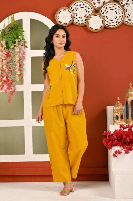 Janni cotton cord set Designer Kurtis wholesale in hydrabad