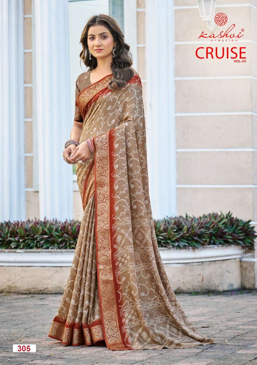 Kashvi Cruise Vol 3 Saree suppliers in Gujarat
