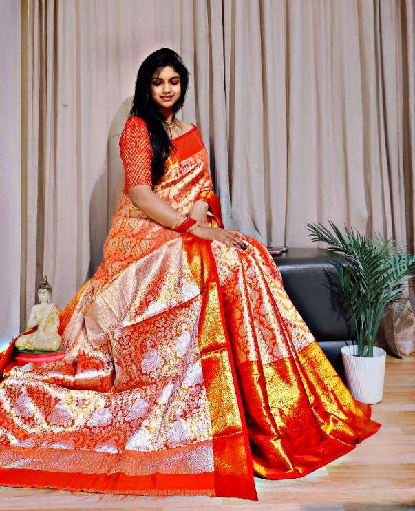 Malhar kanjivaram silk Latest saree collections in hydrabad