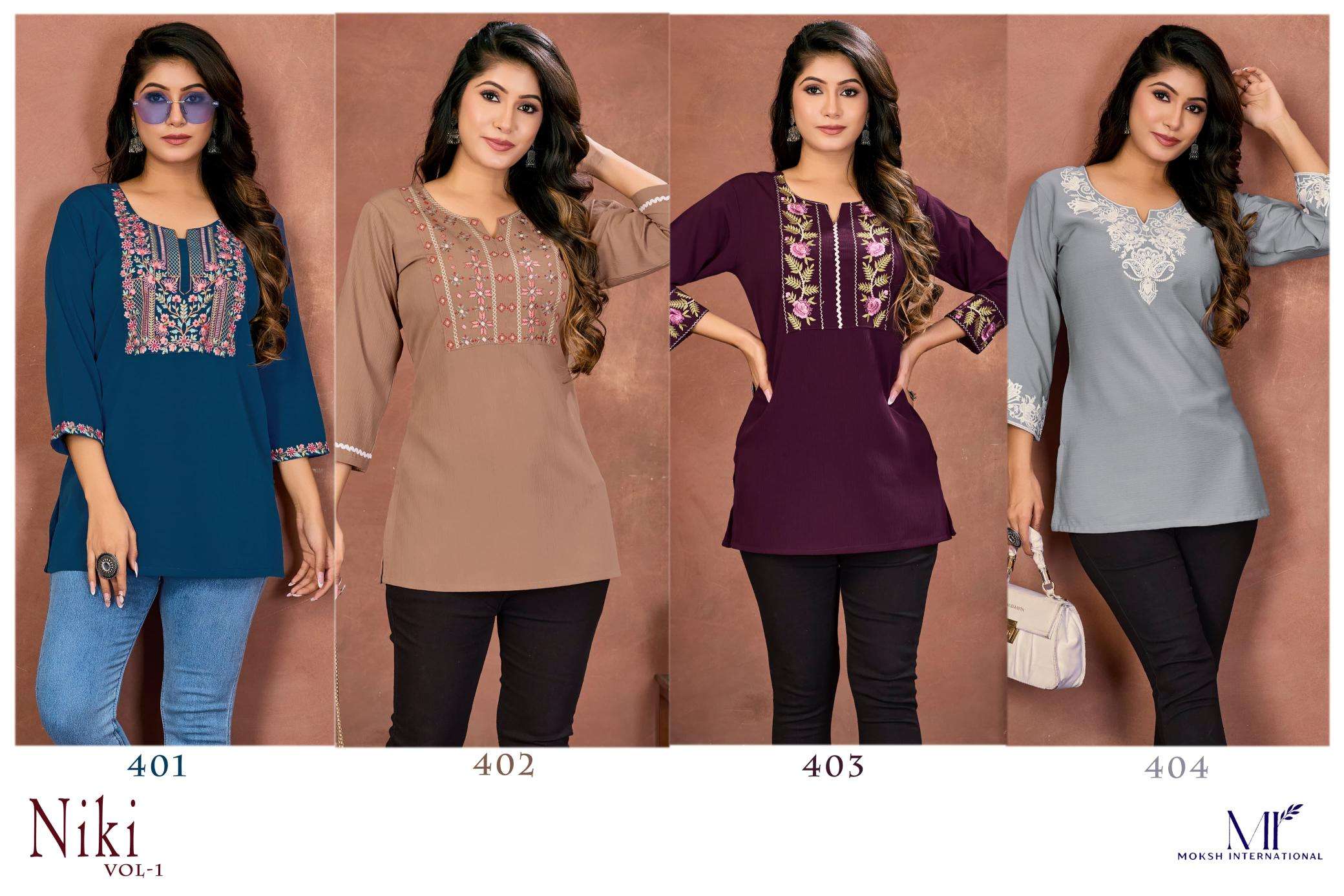 Moksh international niki vol 1 Kurti manufacturers in India