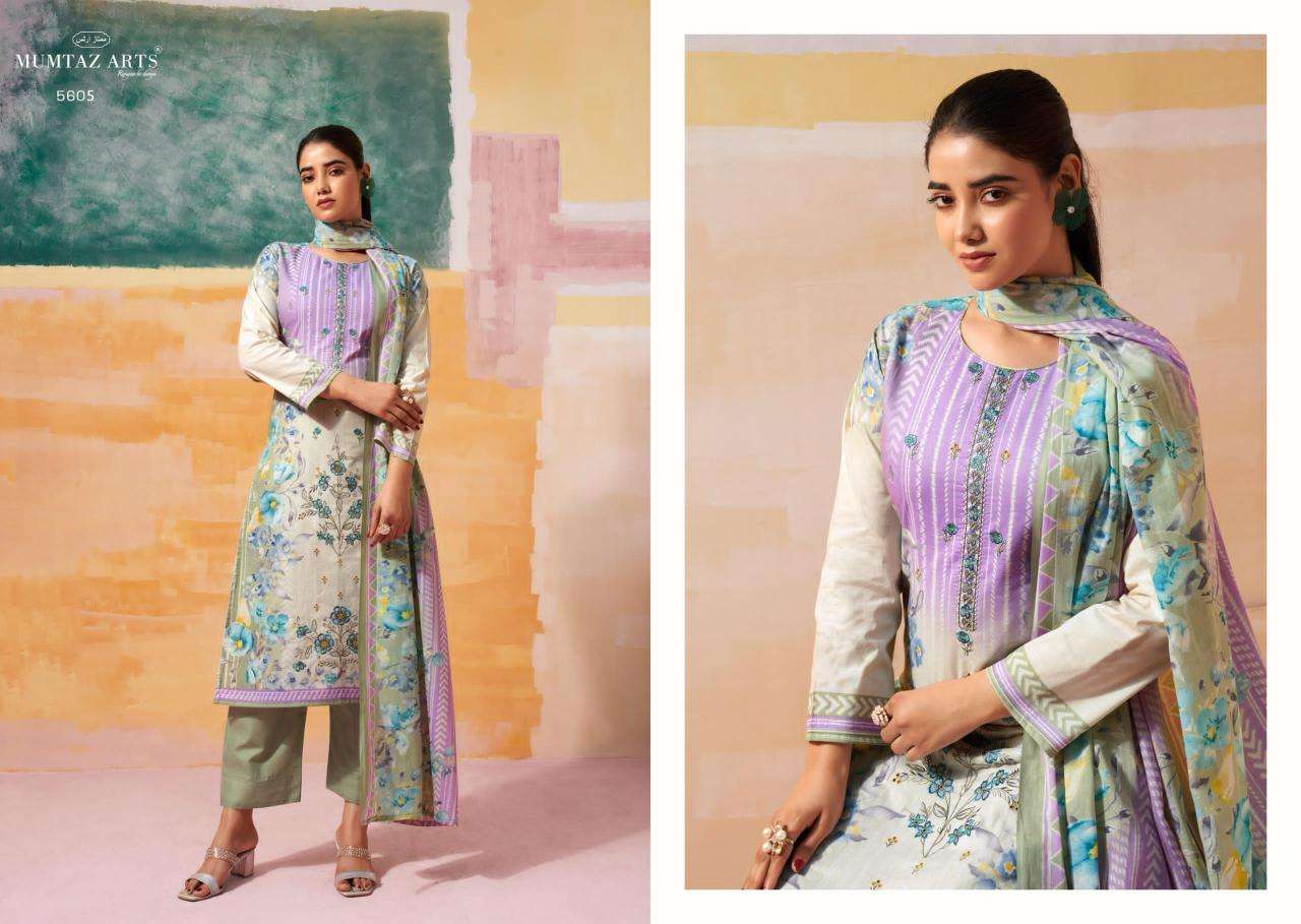 Mumtaz arts vintage pastel Surat designer dress materials wholesale