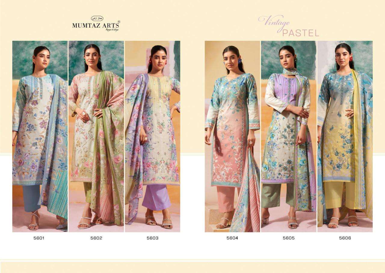 Mumtaz arts vintage pastel Surat designer dress materials wholesale