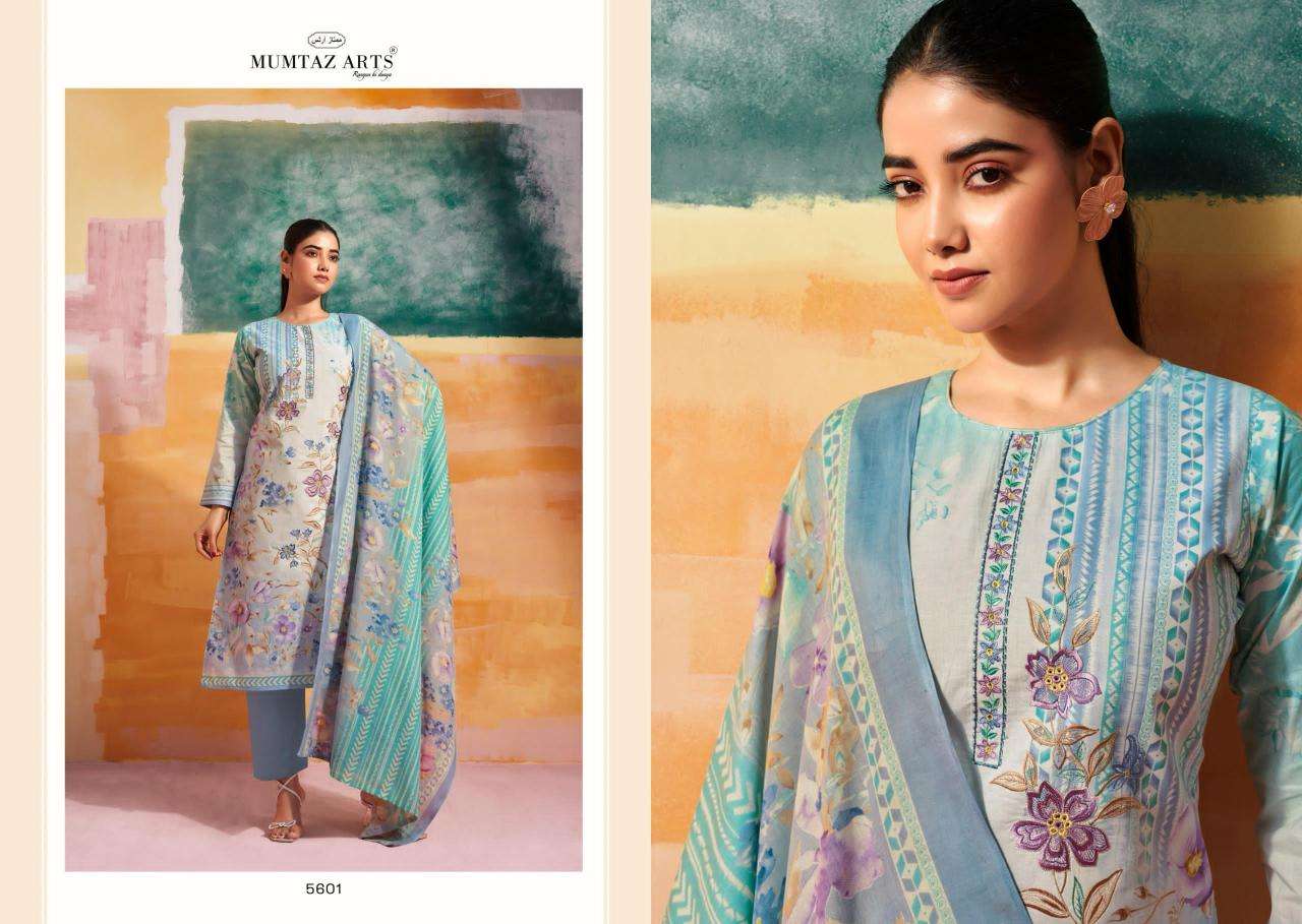 Mumtaz arts vintage pastel Surat designer dress materials wholesale