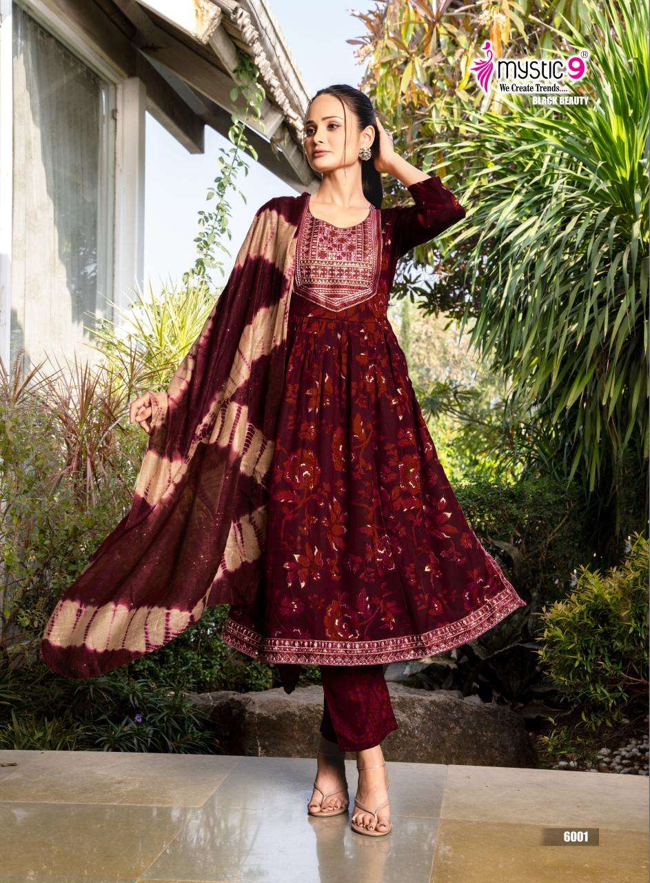 Mystic9 black beauty vol 6 Kurti wholesale market in hydraba