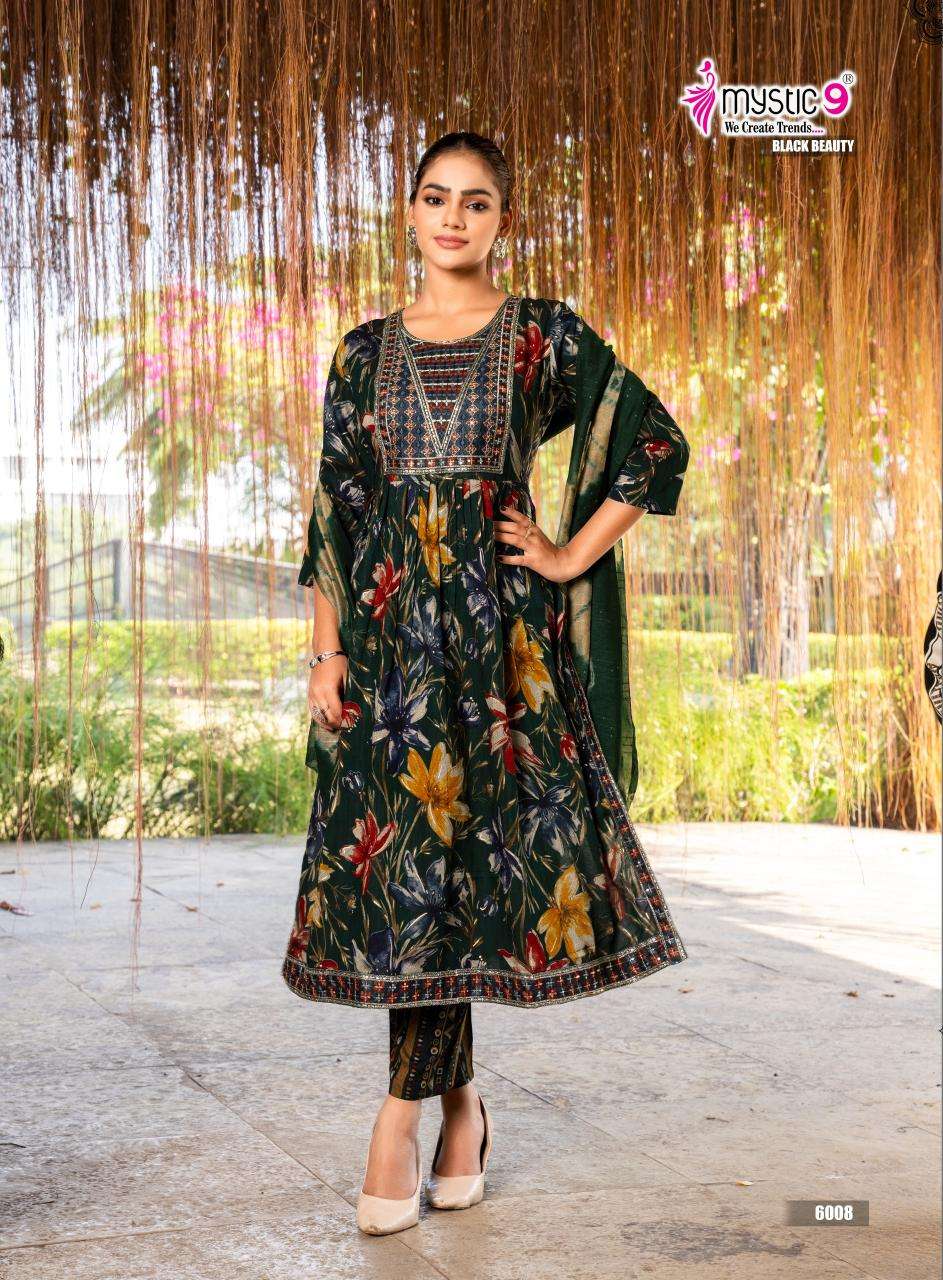 Mystic9 black beauty vol 6 Kurti wholesale market in hydraba