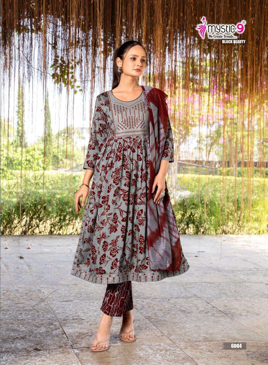 Mystic9 black beauty vol 6 Kurti wholesale market in hydraba
