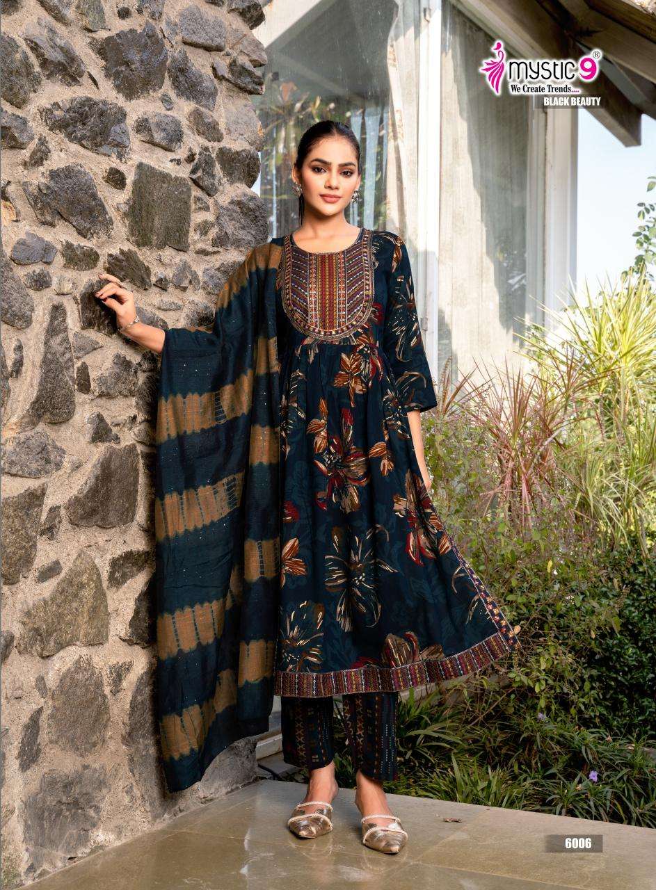 Mystic9 black beauty vol 6 Kurti wholesale market in hydraba