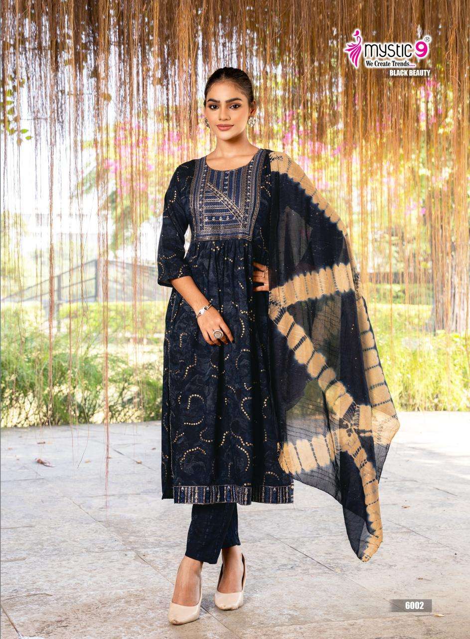 Mystic9 black beauty vol 6 Kurti wholesale market in hydraba