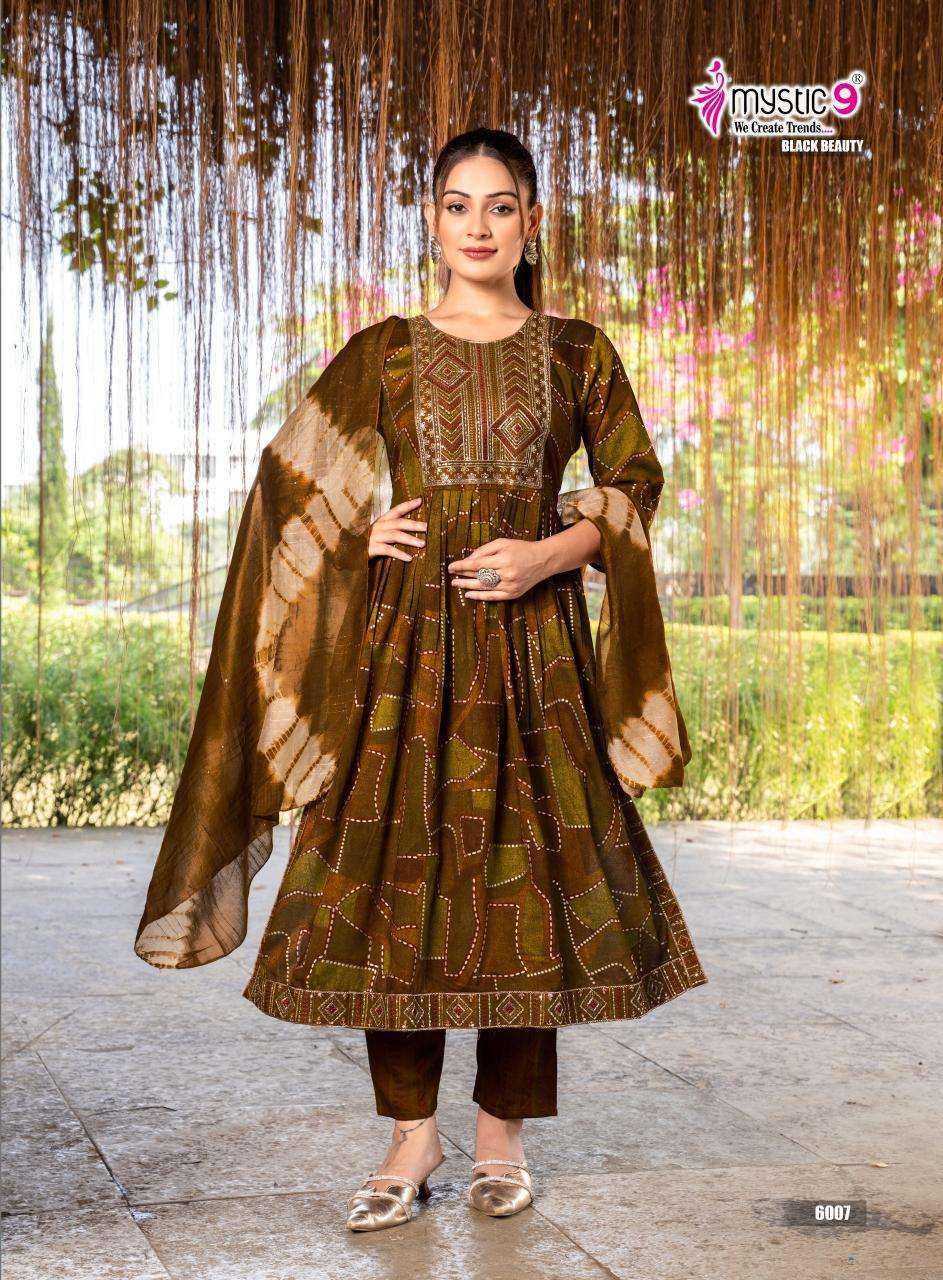 Mystic9 black beauty vol 6 Kurti wholesale market in hydraba