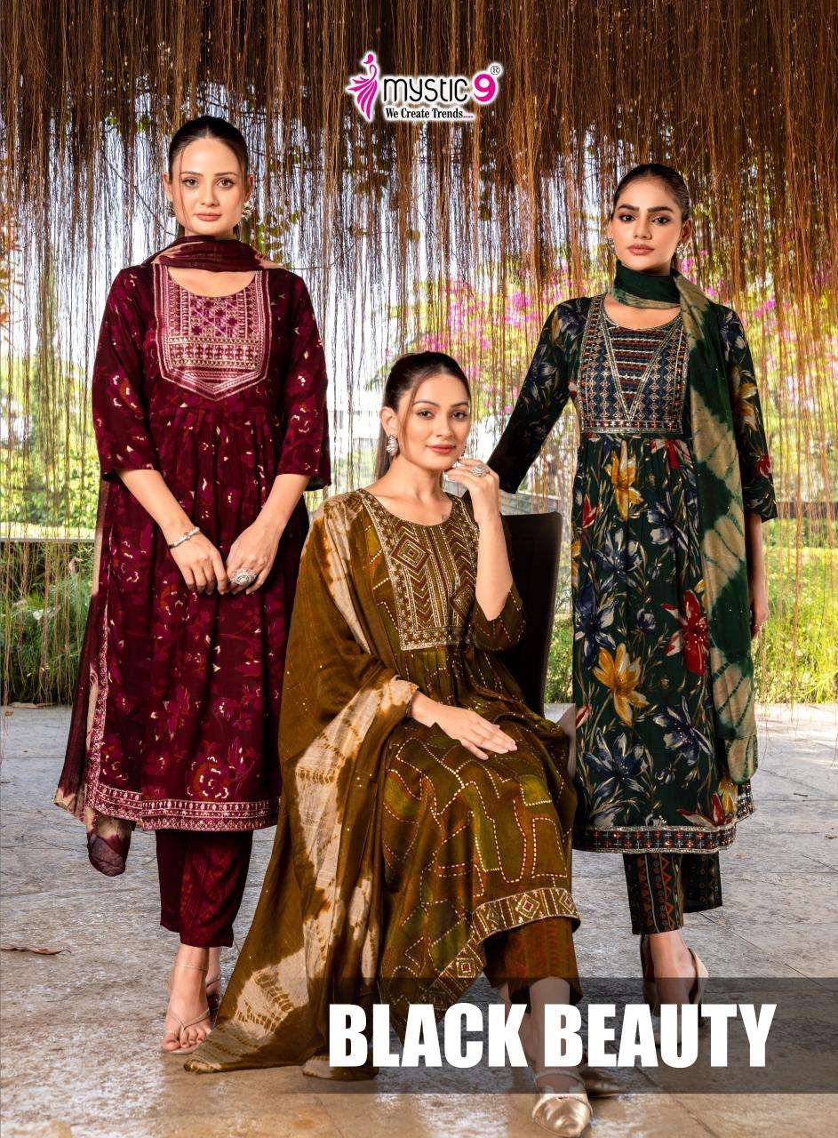 Mystic9 black beauty vol 6 Kurti wholesale market in hydraba