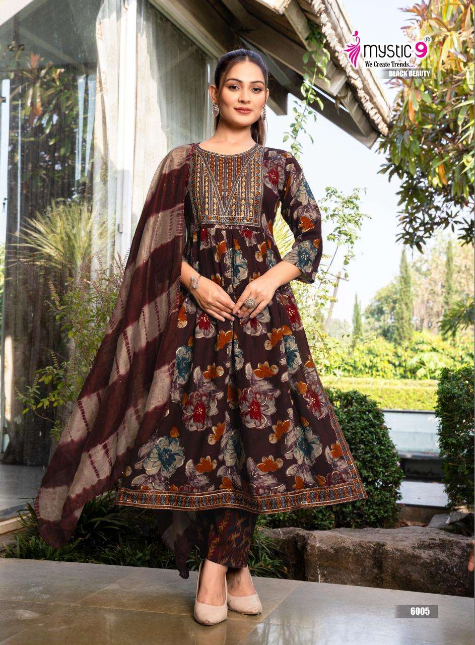 Mystic9 black beauty vol 6 Kurti wholesale market in hydraba