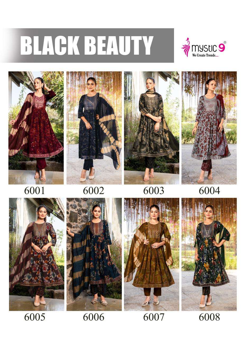 Mystic9 black beauty vol 6 Kurti wholesale market in hydraba