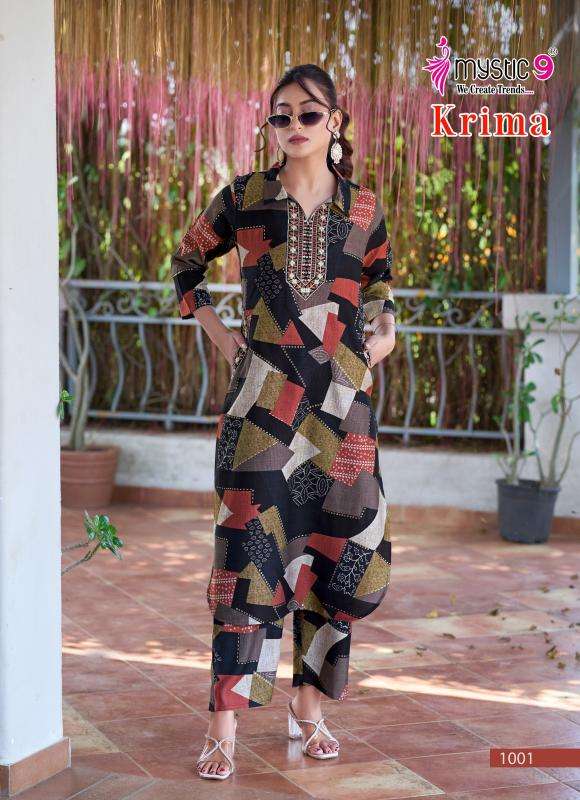 Mystic9 krima vol 1 cord set Wholesale Kurtis in Hydrabad