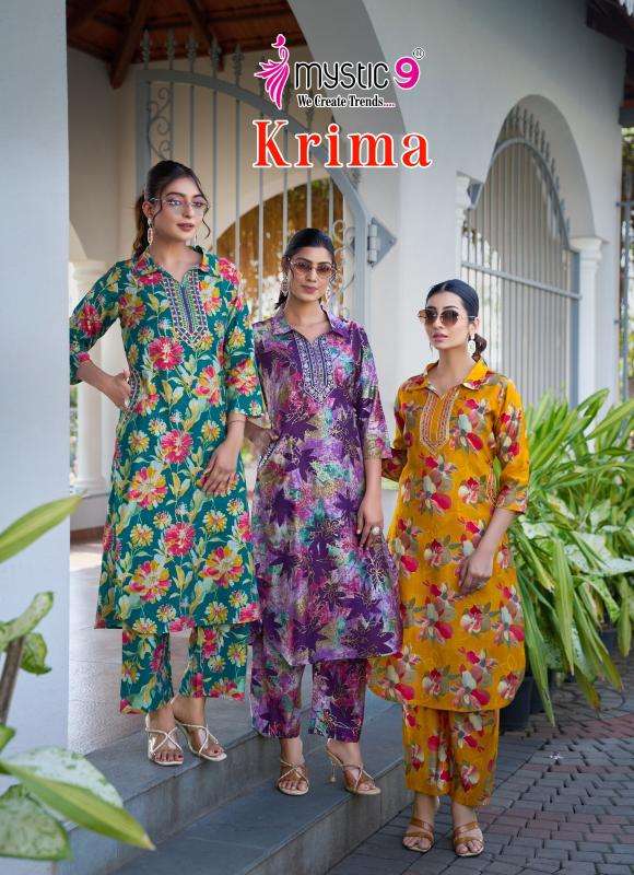 Mystic9 krima vol 1 cord set Wholesale Kurtis in Hydrabad